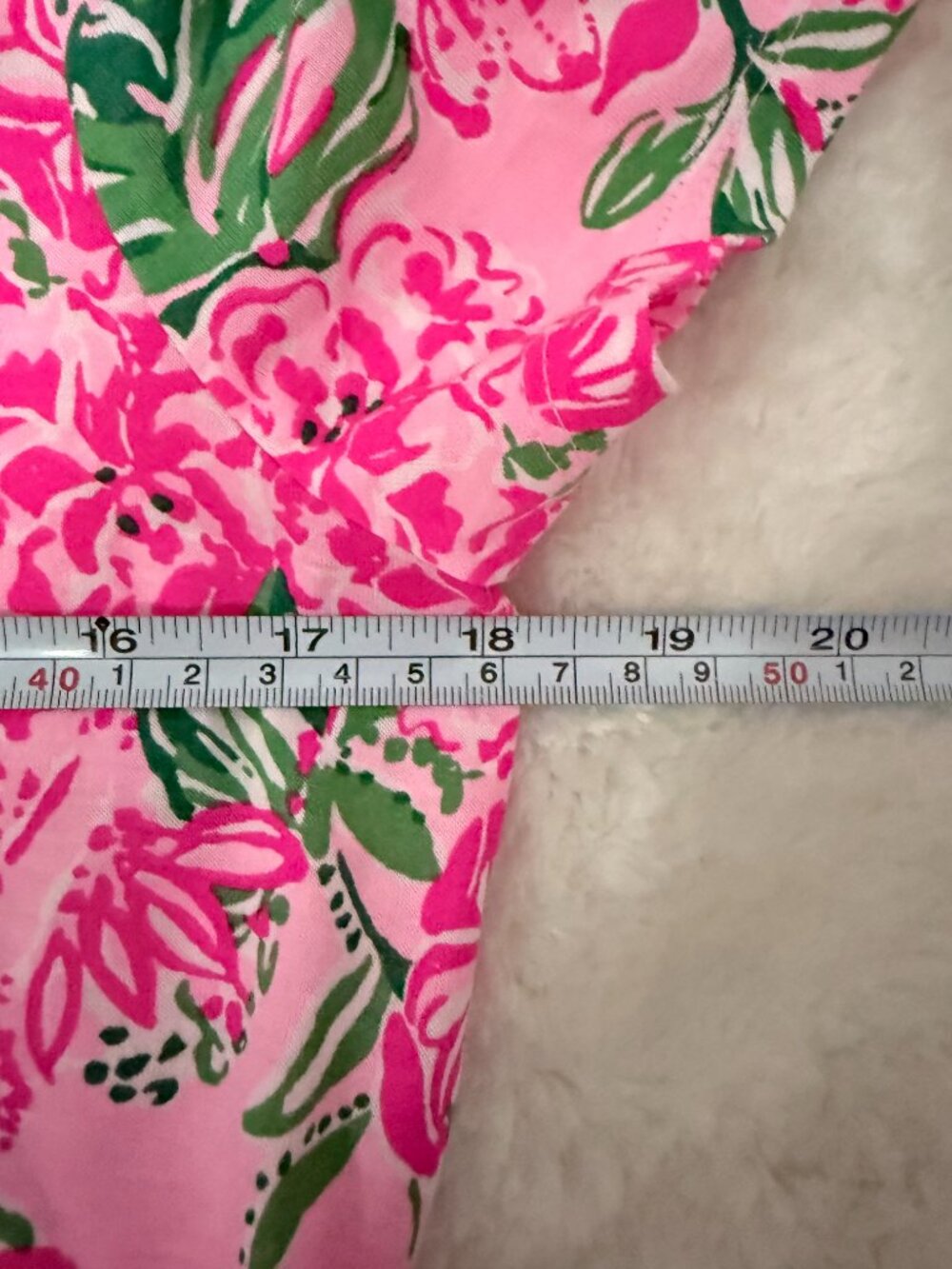 NWT Lilly Pulitzer Geanna Floral Tiered Cotton Dress Pink Green Size M - Picture 10 of 14